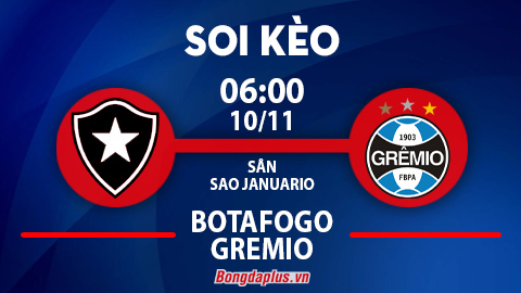 Soi kèo hot sáng 10/11: Chủ đè góc, khách từ hòa tới thắng trận Botafogo vs Gremio