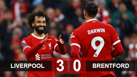 Kết quả Liverpool vs Brentford: The Kop vượt mặt Arsenal