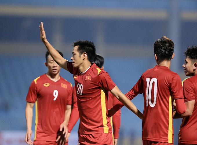 Văn Quyết là người ghi bàn duy nhất giúp ĐT Việt Nam thắng Philippines ở trận giao hữu hồi tháng 12/2022 - Ảnh: Đức Cường 