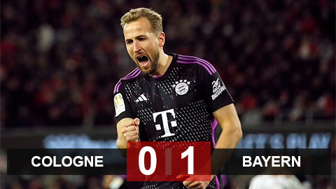 Kết quả Cologne vs Bayern: Kane lại sắm vai người hùng