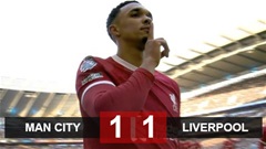 Kết quả Man City vs Liverpool: Đại chiến bất phân thắng bại
