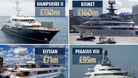 Choáng với siêu du thuyền 500 triệu bảng của chủ Man City