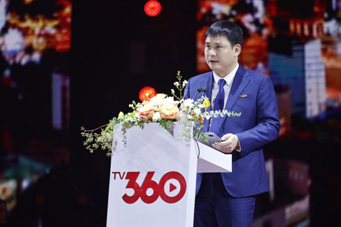 Ông Cao Anh Sơn - Tổng Giám đốc Viettel Telecom - phát biểu tại buổi lễ. 