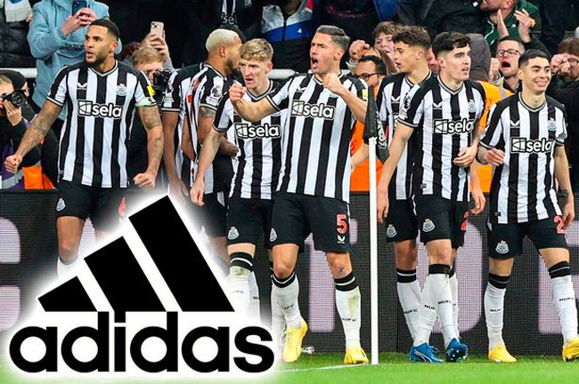 Newcastle “chung mâm” MU, Arsenal trong danh sách tài trợ của Adidas