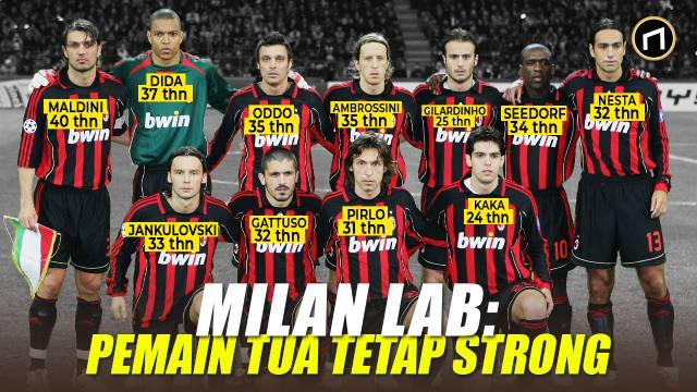 Milan từng vô địch Champions League với đội hình lớn tuổi