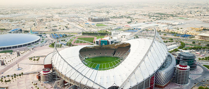 Sân quốc tế Khalifa có 45.857 chỗ ngồi, tổ chức các trận vòng bảng và trận vòng 1/16 của đội đứng nhất bảng D.