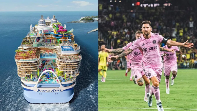 Lionel Messi là gương mặt đại diện cho Icon of the Seas.