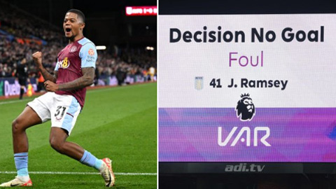 VAR khiến Aston Villa lỡ cơ hội chiếm ngôi đầu