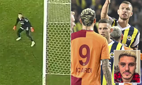 Icardi và Galatasaray đòi quả phạt 11m sau tình huống lao mặt vào cột dọc