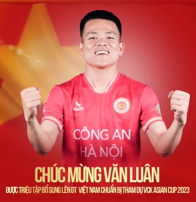 Phạm Văn Luân được triệu tập bổ sung lên ĐT Việt Nam 