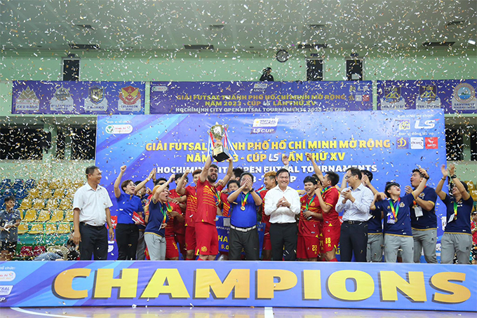 Thammasat Stallion giành chức vô địch năm 2023. Ảnh: Đình Viên