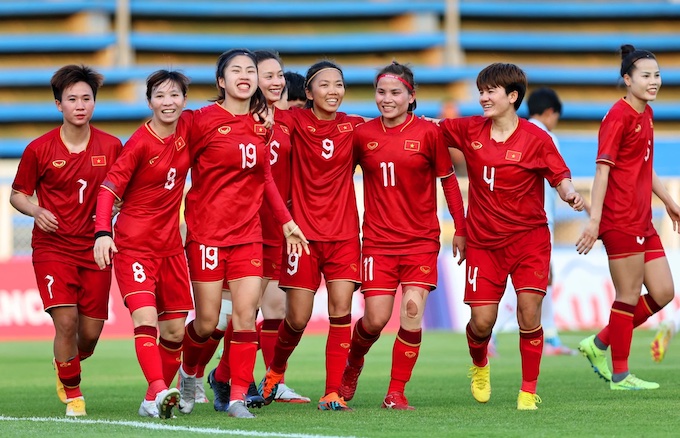Tuyển bóng đá nữ Việt Nam đứng đầu trong danh mục các đội tuyển tiêu biểu. Ảnh: Đức Cường