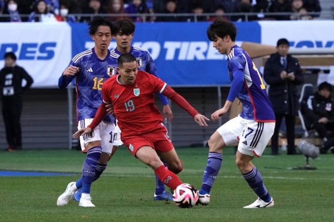 Các cầu thủ Thái Lan đã gặp sức ép rất lớn từ Nhật Bản