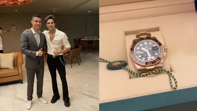 Luan Santana nhận đồng hồ đắt tiền từ Ronaldo