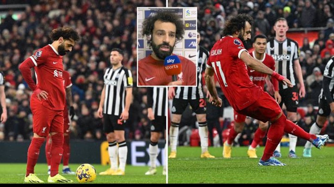 Salah đi hai đôi giày khác nhau trong hai hiệp đấu gặp Newcastle