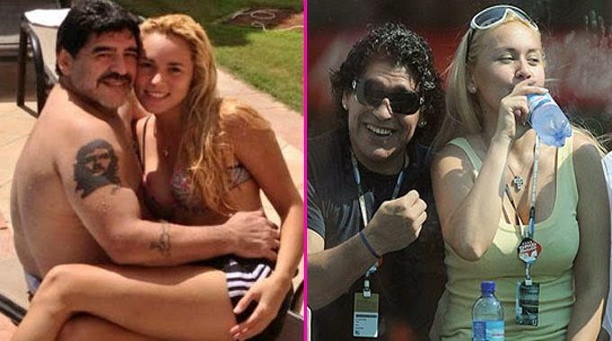 Maradona luôn được các bóng hồng vây quanh