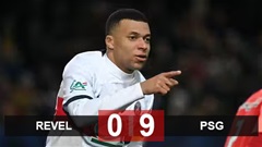 Kết quả Revel vs PSG: Mbappe lập hat-trick, PSG nghiền nát đối thủ hạng 6