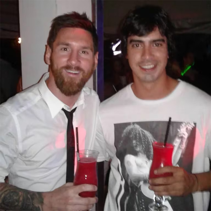 Messi and his childhood best friend, Diego Vallejos.