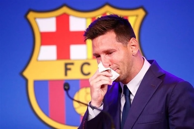 Messi đã khóc trong buổi chia tay Barca