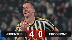 Kết quả Juventus vs Frosinone: Milik lập hat-trick, 'Lão bà' tiếp tục thăng hoa