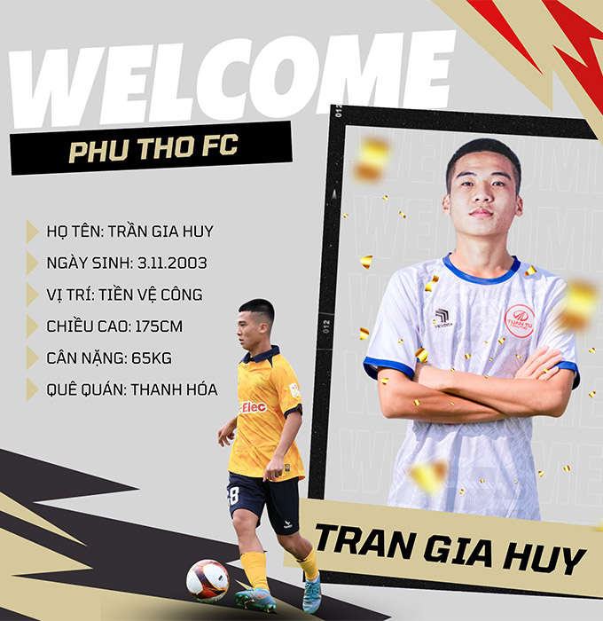 Trần Gia Huy tìm được bến đỗ mới sau khi chia tay Hòa Bình - Ảnh: PTFC