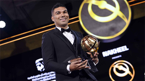 Casemiro được vinh danh tại Globe Soccer Awards, sắp tái ngộ Ronaldo tại Al-Nassr