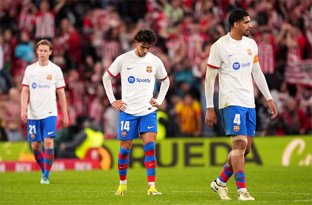 Barca vừa bị Bilbao đá văng khỏi cúp Nhà vua Tây Ban Nha