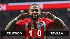 Kết quả Atletico vs Sevilla: Depay ghi bàn duy nhất đưa Atletico vào bán kết
