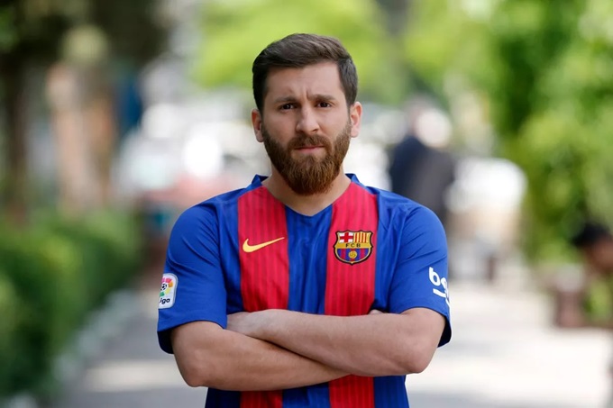 Reza Paratesh có ngoại hình giống hệt Messi