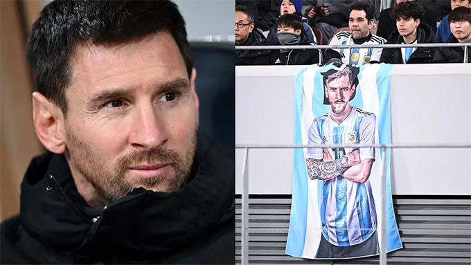Messi nhận được sự cổ vũ cuồng nhiệt của CĐV Nhật Bản