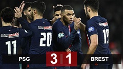 Kết quả PSG vs Brest: PSG vào tứ kết
