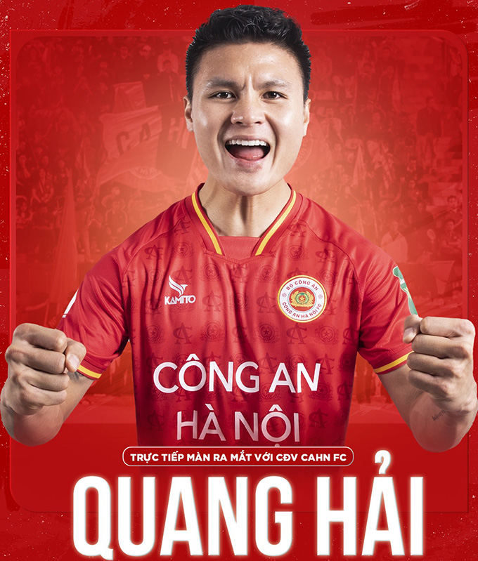 Quang Hải ký ăn ý đồng thời gian ngắn với CLB Công an TP. hà Nội - Ảnh: CAHN FC 