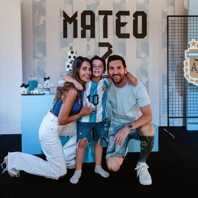 Mateo là con trai thứ hai của Messi