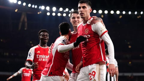 Hiệu suất tăng đột biến của Arsenal trong năm 2024