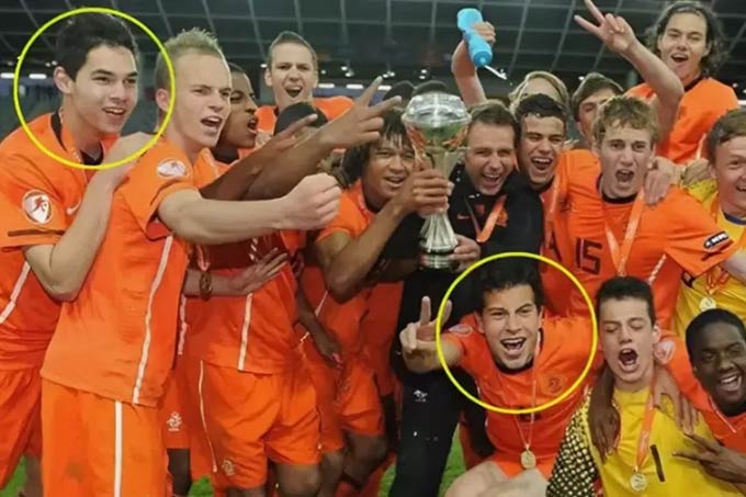 Tom Haye, Sandy Walsh (khoanh tròn) vô địch U17 châu Âu cùng Hà Lan năm 2012