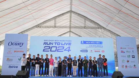 Các tuyển thủ quyết lấy 200 triệu đồng tiền thưởng của giải chạy Run to live lần 1-2024