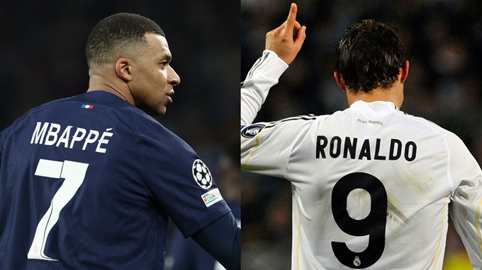 Mbappe sẽ mặc áo số 9 từng làm nên tên tuổi Ronaldo tại Real Madrid