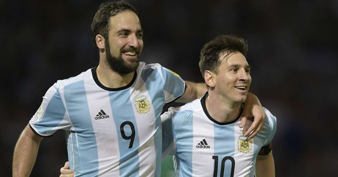 Messi và Hiuain từng có nhiều năm sát cánh ở ĐT Argentina