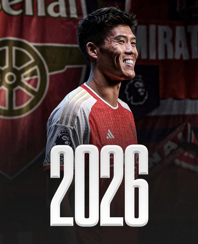 Tomiyasu sẽ gắn bó với Arsenal ít nhất là đến năm 2026