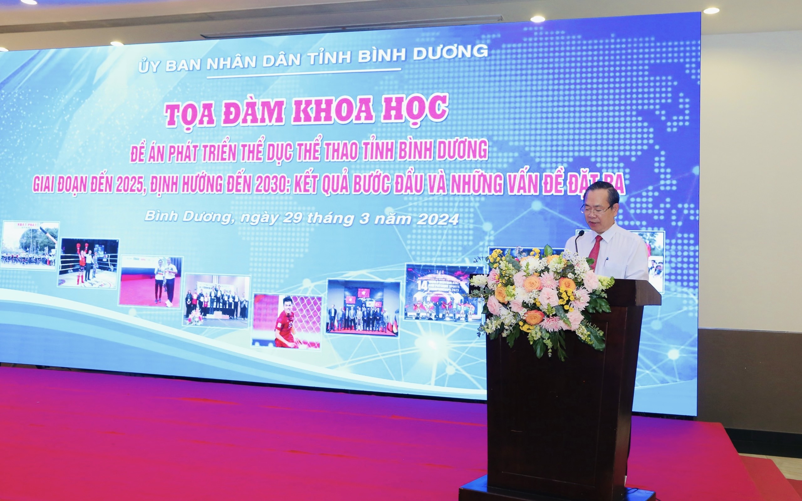 Ông Nguyễn Văn Dành – PCT UBND tỉnh Bình Dương phát biểu tại toạ đàm