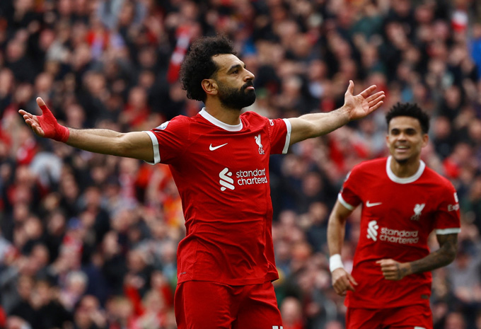 Salah và Diaz cùng nhau ghi bàn ở trận Liverpool vs Brighton