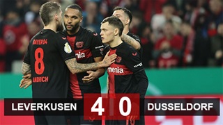 'Thổi bay' nhược tiểu Dusseldorf, Leverkusen vào chung kết