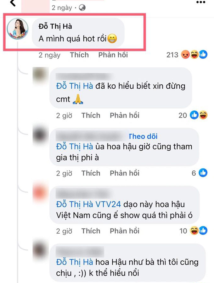 Hoa hậu Đỗ Thị Hà để lại bình luận "không đúng thời điểm" liên quan đến vụ drama ảnh cưới của Quang Hải 