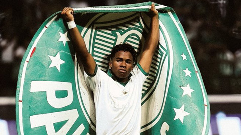 Endrick giành danh hiệu thứ 5 với Palmeiras ở tuổi 17