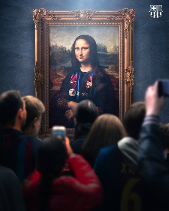 Nàng Mona Lisa trở thành... "người của Barca"!