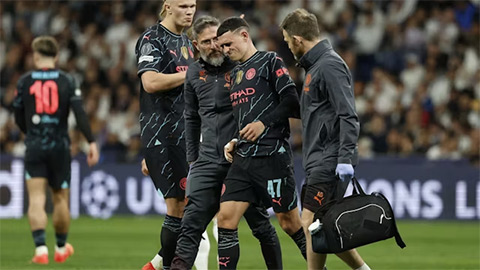 Foden chấn thương, Man City 'nín thở' sau trận hòa Real Madrid
