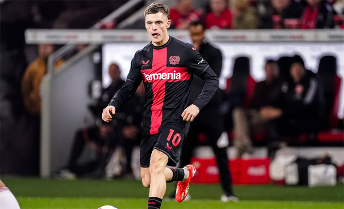 Florian Wirtz có bước thăng tiến thần tốc tại Leverkusen