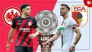 01h30 ngày 20/4: Eintracht Frankfurt vs Augsburg