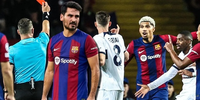 Gundogan và Araujo đã có lời qua tiếng lại sau thất bại của Barca trước PSG.