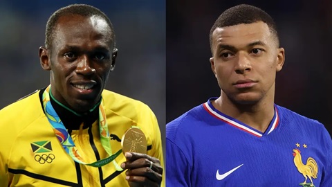 Ai chạy nhanh hơn giữa Kylian Mbappe và Usain Bolt?